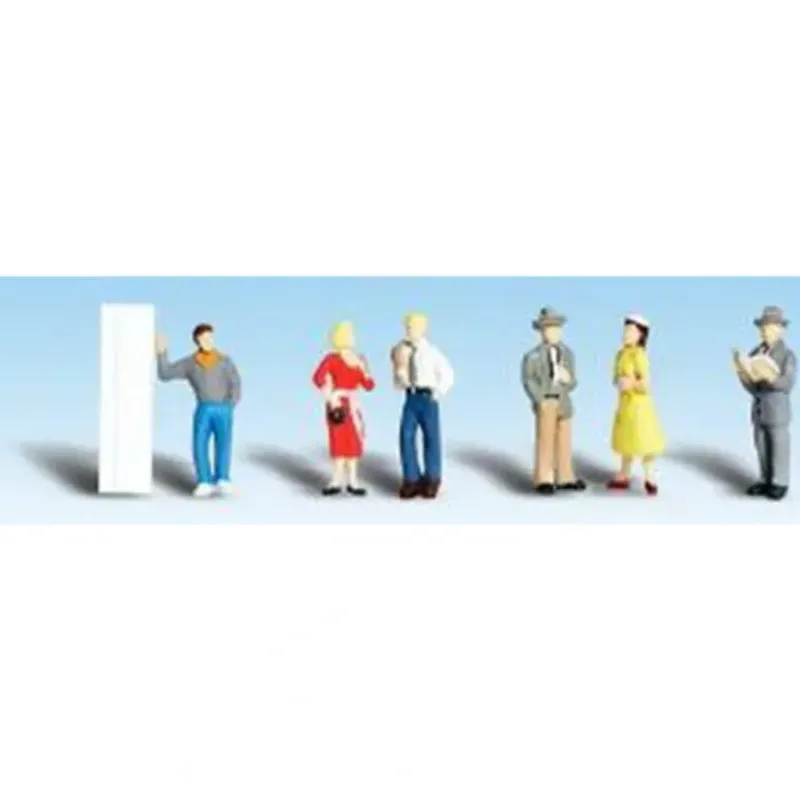 Woodland Scenics A1821 HO Scenic Accents Pedestrian People Figures (Set of 6) - Model Train Junction: Quality Parts and Art Supplies Online