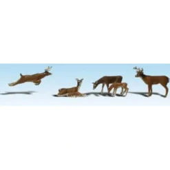 Woodland Scenics A1884 HO Scenic Accents Deer Figures (Set of 6) - Model Train Junction: Quality Parts and Art Supplies Sale