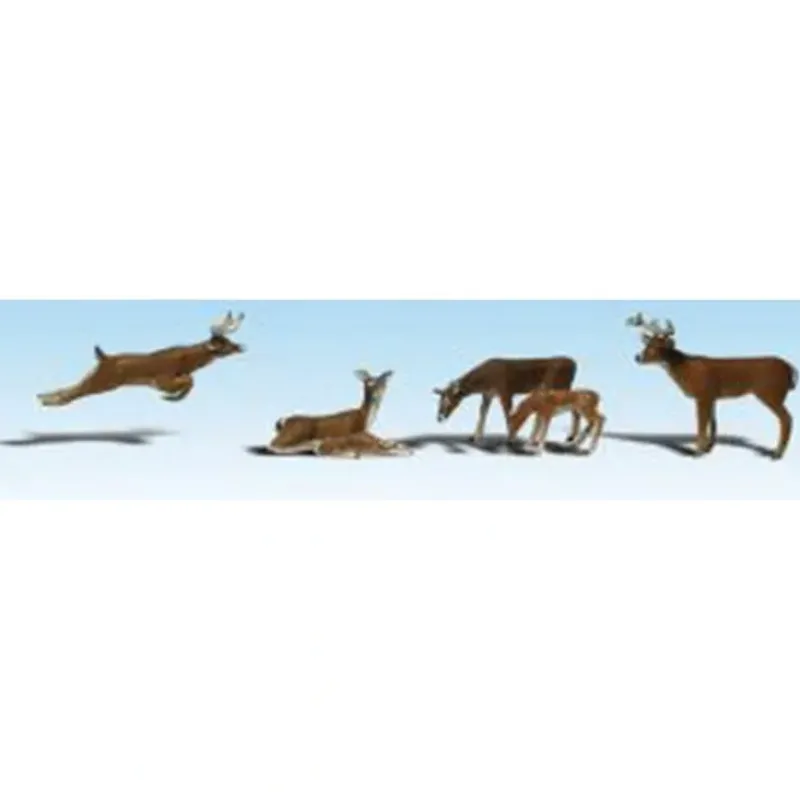 Woodland Scenics A1884 HO Scenic Accents Deer Figures (Set of 6) - Model Train Junction: Quality Parts and Art Supplies Sale