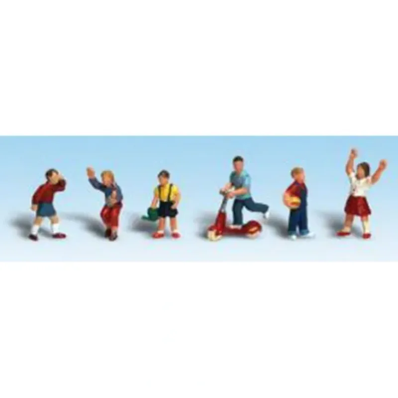 Woodland Scenics A1891 HO Scenic Accents Children Figures (Set of 6) - Model Train Junction: Quality Parts and Art Supplies Outlet