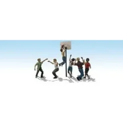 Woodland Scenics A1926 HO Scenic Accents Shootin' Hoops Figure Set (Set of 7) - Model Train Junction: Quality Parts and Art Supplies Discount