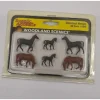 Woodland Scenics A1842 HO Scenic Accents Chestnut Horses Figures (Set of 6) - Model Train Junction: Quality Parts and Art Supplies Best