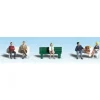 Woodland Scenics A1861 HO Seated People at a Bus Stop Figures (Set of 6) - Model Train Junction: Quality Parts and Art Supplies Online