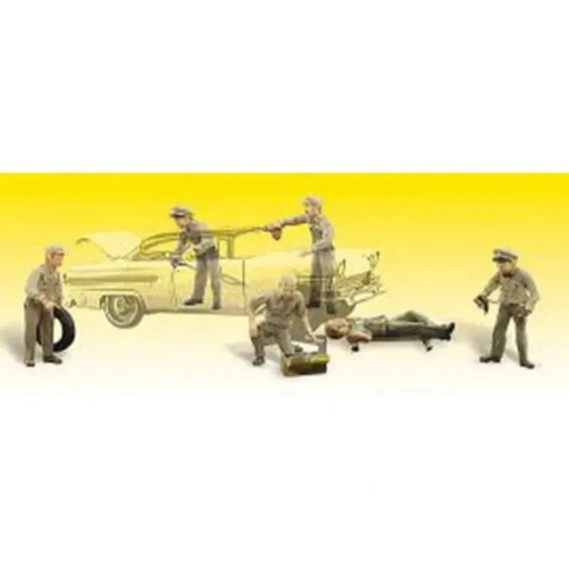 Woodland Scenics A1948 HO Service Station Attendant Figures (Set of 9) - Model Train Junction: Quality Parts and Art Supplies Discount