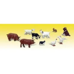 Woodland Scenics A2202 N Barnyard Animal Figures Scenic Accents (Set of 10) - Model Train Junction: Quality Parts and Art Supplies Sale