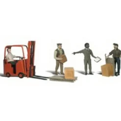Woodland Scenics A2192 N Scenic Accents Worker Figures with Forklift (Set of 8) - Model Train Junction: Quality Parts and Art Supplies Best