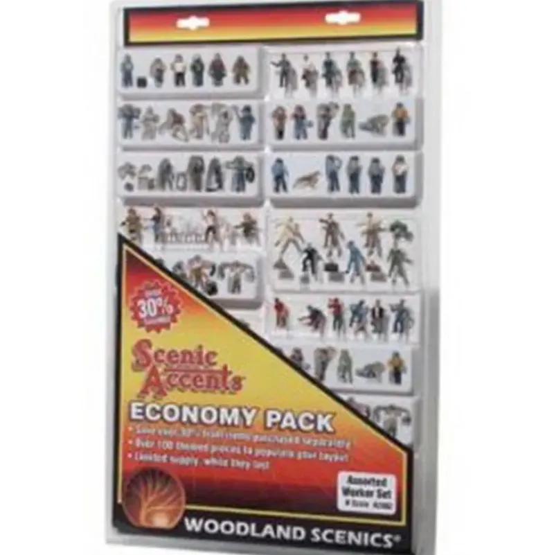 Woodland Scenics A2062 N Scenic Accents Economy Pack - Assorted Worker Set - Model Train Junction: Quality Parts and Art Supplies Clearance