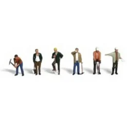 Woodland Scenics A2137 N Scenic Accents Road Crew Figures (Set of 6) - Model Train Junction: Quality Parts and Art Supplies Clearance