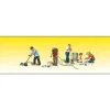 Woodland Scenics A2204 N Scenic Accents Lawn Worker Figures (Set of 5) - Model Train Junction: Quality Parts and Art Supplies Outlet