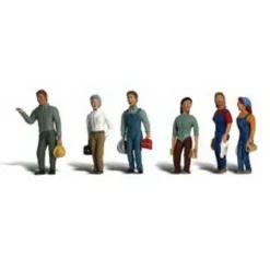 Woodland Scenics A2188 N Scenic Accents 2nd Shift Worker Figures (Set of 6) - Model Train Junction: Quality Parts and Art Supplies Online