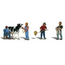 Woodland Scenics A2166 N Scenic Accents Dairy Farmer Figures (Set of 6) - Model Train Junction: Quality Parts and Art Supplies Best