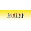Woodland Scenics A2210 N Walking People Figures (Set of 6) - Model Train Junction: Quality Parts and Art Supplies Online
