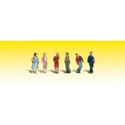 Woodland Scenics A2210 N Walking People Figures (Set of 6) - Model Train Junction: Quality Parts and Art Supplies Online