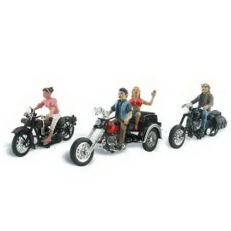 Woodland Scenics AS5549 HO AutoScenes Born to Ride (Pack of 7) - Model Train Junction: Quality Parts and Art Supplies Clearance