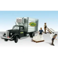 Woodland Scenics AS5557 HO AutoScenes Chip's Ice Truck (Pack of 5) - Model Train Junction: Quality Parts and Art Supplies New