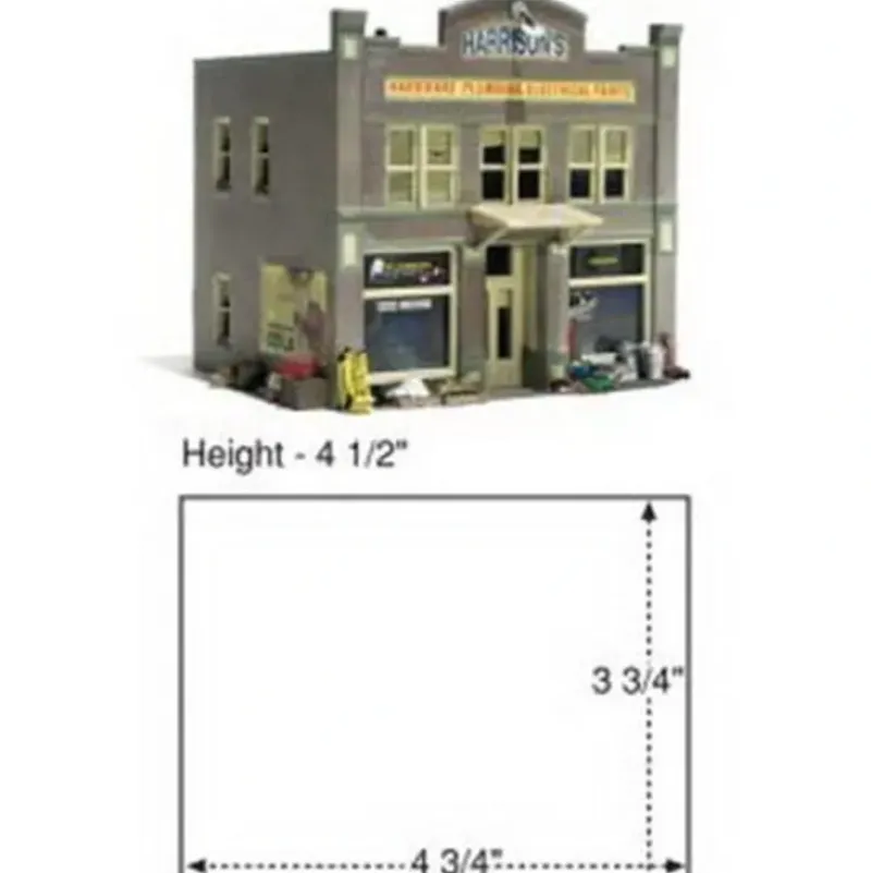 Woodland Scenics BR5022 HO Built-&-Ready Harrison's Hardware Building - Model Train Junction: Quality Parts and Art Supplies New