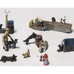 Woodland Scenics D226 HO Scenic Details Cats and Dogs Kit (Pack 0f 10) - Model Train Junction: Quality Parts and Art Supplies Best