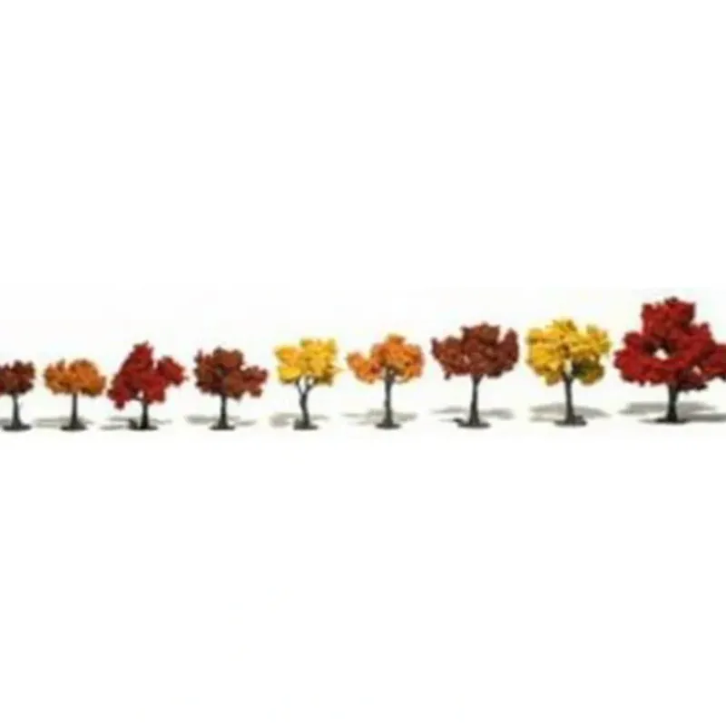 Woodland Scenics TR1540 N/HO/O 1.25" - 3" Fall Mix Realistic Trees (Pack of 9) - Model Train Junction: Quality Parts and Art Supplies Clearance