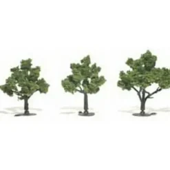 Woodland Scenics TR1506 N/HO/O 3" - 4" Light Green Realistic Trees (Pack of 3) - Model Train Junction: Quality Parts and Art Supplies Hot