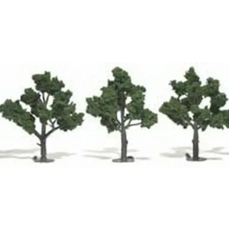 Woodland Scenics TR1510 N/HO/O 4"- 5" Medium Green Realistic Trees (Pack of 3) - Model Train Junction: Quality Parts and Art Supplies Outlet