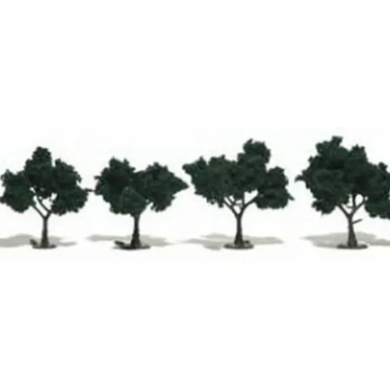 Woodland Scenics TR1505 2" - 3" Dark Green Realistic Trees (Pack of 4) - Model Train Junction: Quality Parts and Art Supplies Outlet