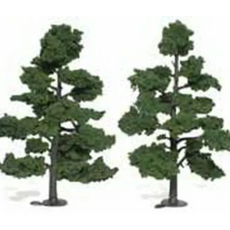 Woodland Scenics TR1518 7" - 8" Medium Green Realistic Trees (Pack of 2) - Model Train Junction: Quality Parts and Art Supplies New