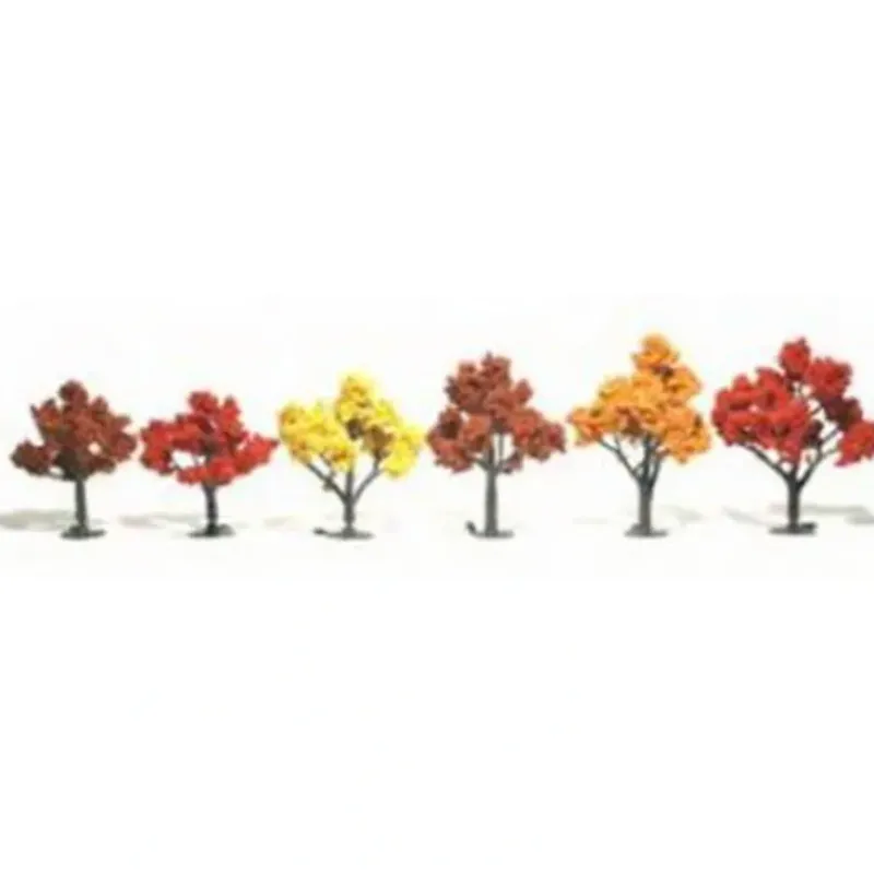 Woodland Scenics TR1541 3" - 5" Fall Mix Realistic Trees (Pack of 6) - Model Train Junction: Quality Parts and Art Supplies Clearance