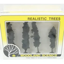 Woodland Scenics TR1061 4" - 6" Conifer Green Realistic Trees (Pack of 4) - Model Train Junction: Quality Parts and Art Supplies Best