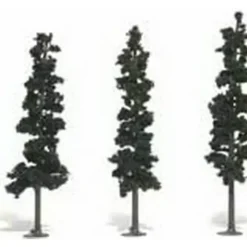 Woodland Scenics TR1563 7" - 8" Conifer Green Realistic Trees (Pack of 3) - Model Train Junction: Quality Parts and Art Supplies Outlet
