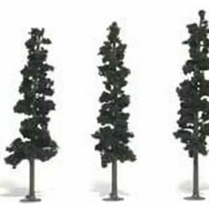 Woodland Scenics TR1563 7" - 8" Conifer Green Realistic Trees (Pack of 3) - Model Train Junction: Quality Parts and Art Supplies Outlet