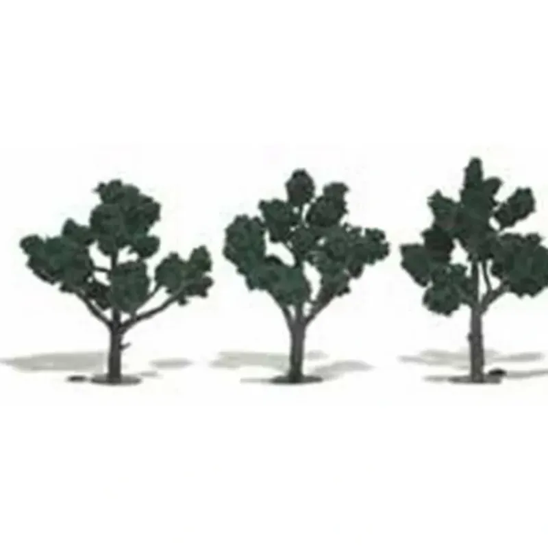 Woodland Scenics TR1511 4" - 5" Dark Green Realistic Trees (Pack of 3) - Model Train Junction: Quality Parts and Art Supplies Sale