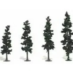 Woodland Scenics TR1105 4"-6" Conifer Green Realistic Tree Kits (Pack of 24) - Model Train Junction: Quality Parts and Art Supplies