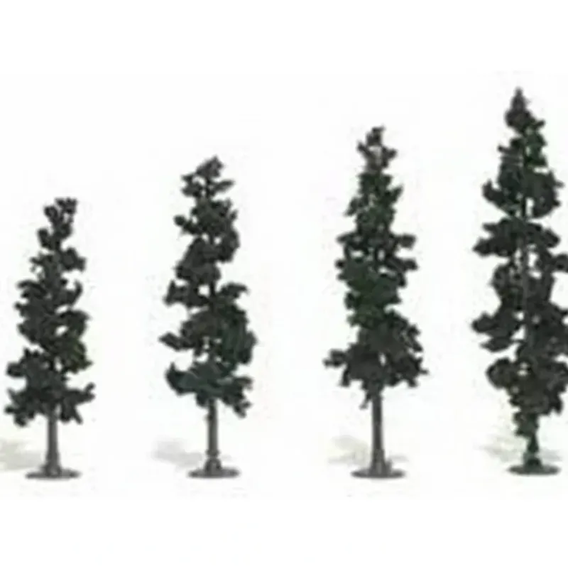 Woodland Scenics TR1105 4"-6" Conifer Green Realistic Tree Kits (Pack of 24) - Model Train Junction: Quality Parts and Art Supplies